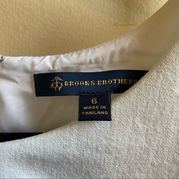 BROOKS Bothers-White Cotton Blend Lace Bottom Detail Vacation Midi Dress - Picture 7 of 12